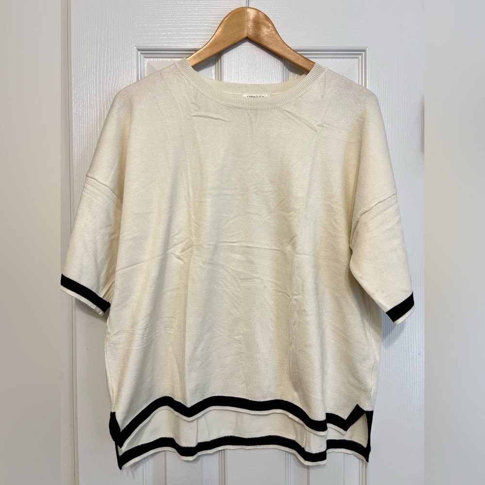 NWT Beige and Black Lounge Set - Picture 2 of 5